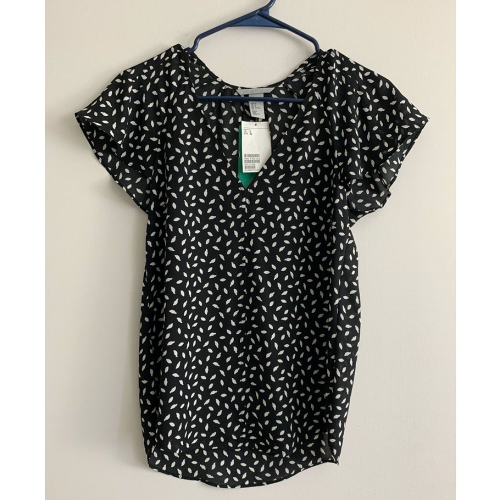 HM Conscious Printed V-Neck Blouse